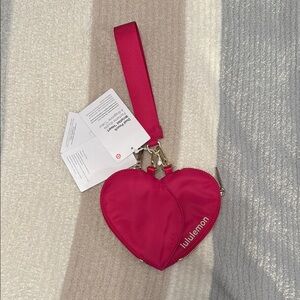lululemon athletica Pink Heart Wristlet